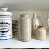 Beige glazed stoneware pot