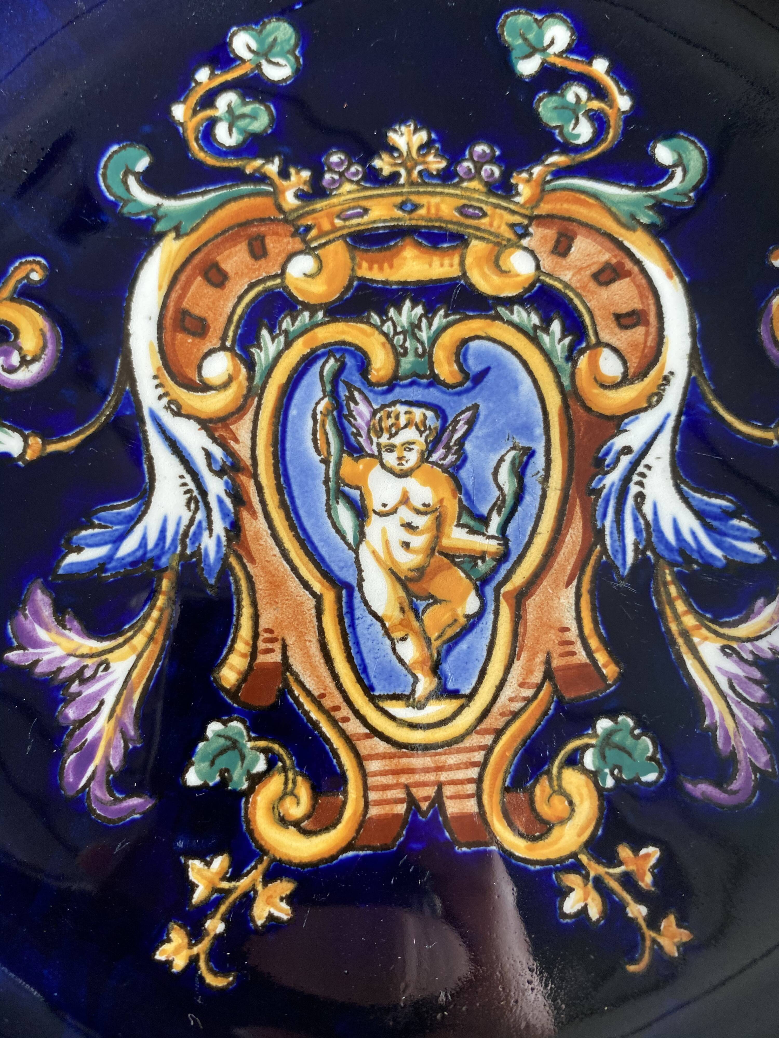 Assiette en porcelaine de Gien série Renaissance
