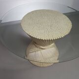 Retro Vintage Sheaf Of Wheat Bamboe dining table By Mcguire America Wide 122 Height 72 cm