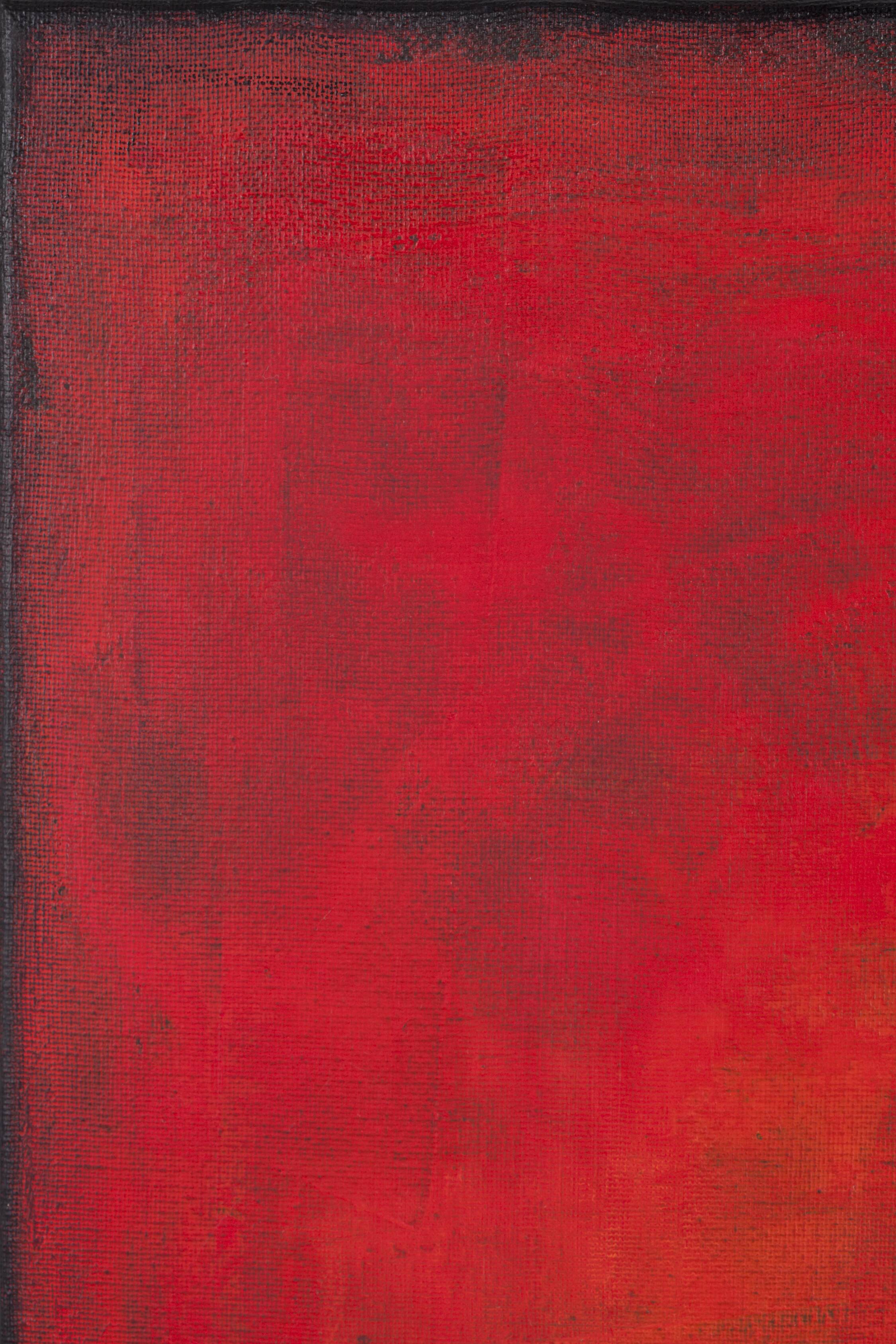 Red and Blue original minimalist abstract modern painting on stretched canv