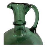 Carafe en verre verte forme bombée