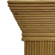 Vintage column vase in rattan, boho bamboo pillar from the 70s, McGuire in rattan.