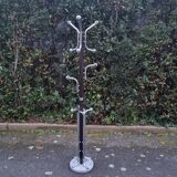 Marble and chrome coat rack with 12 hooks