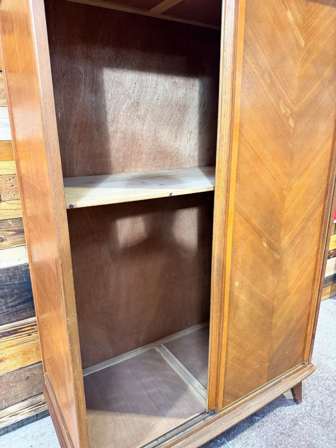 Vintage sliding door wardrobe - 1960s