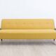 1950s streamline design sofa bed – Light yellow & grey mottled
