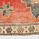 Terracotta Red Geometric Style Vintage Runner Rug, 83x350 Cm