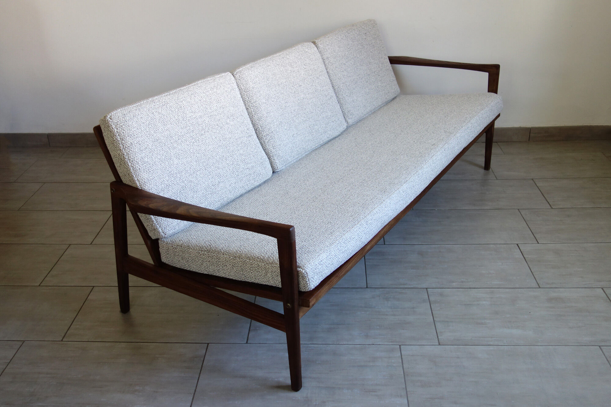 Bench and 2 Scandinavian armchairs 60s