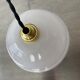 Lot 3 old vintage glass pendant lamps