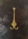 Double bronze hook - coat and hat hooks