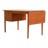 1960s teak desk with drop-leaf extension