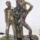 Lampe de table sculpturale brutaliste “Homme et Femme près d’un arbre”, Italie, années 1970