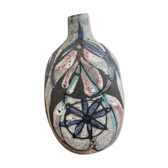 Ceramic vase fat lava