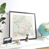 Carte de la France vintage de 1950