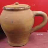 Poterie cruche jarre anciennne grès vernissé