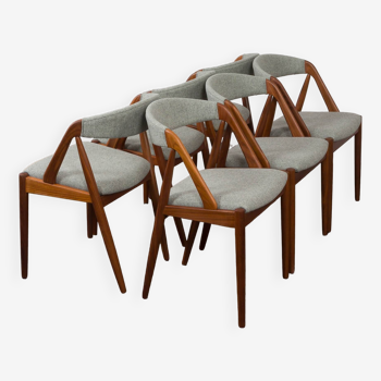 Ensemble de 6 chaises en teck, modèle 31, Kai Kristiansen pour Schou Andersen, Danemark, 1960