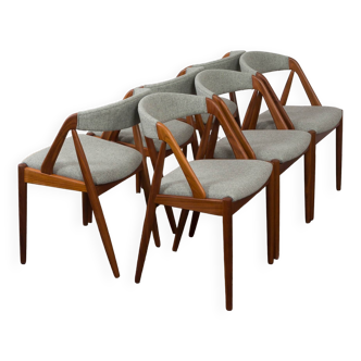 Ensemble de 6 chaises en teck, modèle 31, Kai Kristiansen pour Schou Andersen, Danemark, 1960