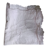 Hand embroidered pillowcase. Days and embroidery.