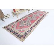 Tapis couloir turc noué à la main des années 1970 99x288