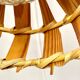 Scandinavian pendant light with wood veneer and bubble glass, 1970