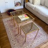 3 nesting bamboo tables