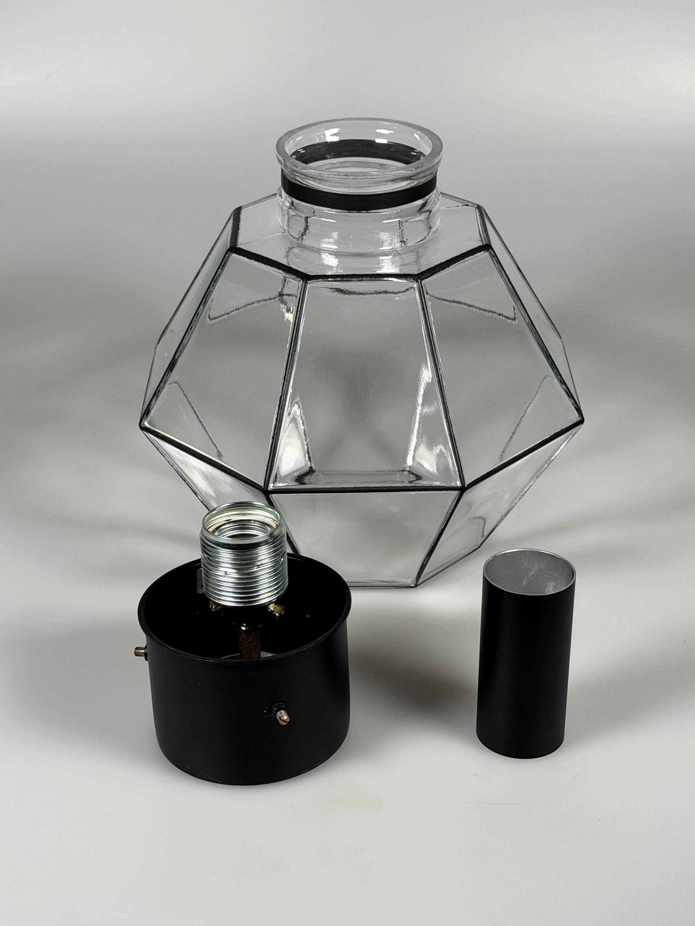 1960s 1970s Ceiling Lamp by Glashütte Limburg Germany Space Age Design