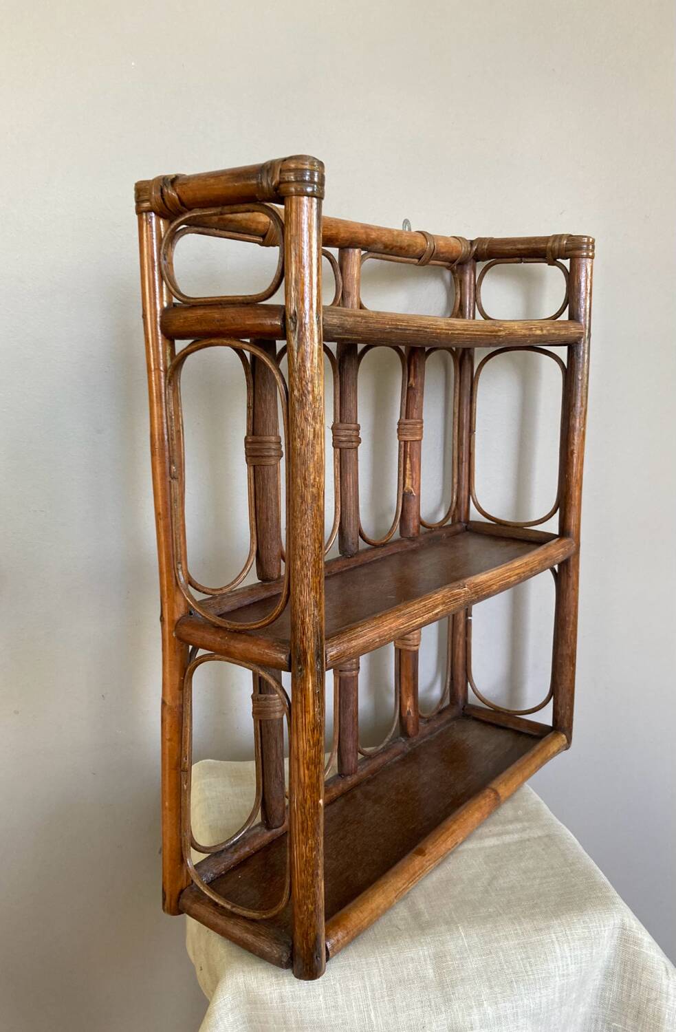 Bamboo wall shelf 1960s/70s