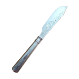 Butter knife blade and handle in silver ecusson virgin monogram