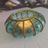 Vintage green blown glass lantern – bohemian spirit – Pier Import
