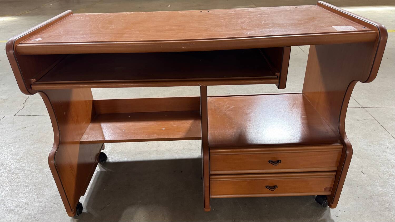 Vintage light wood desk