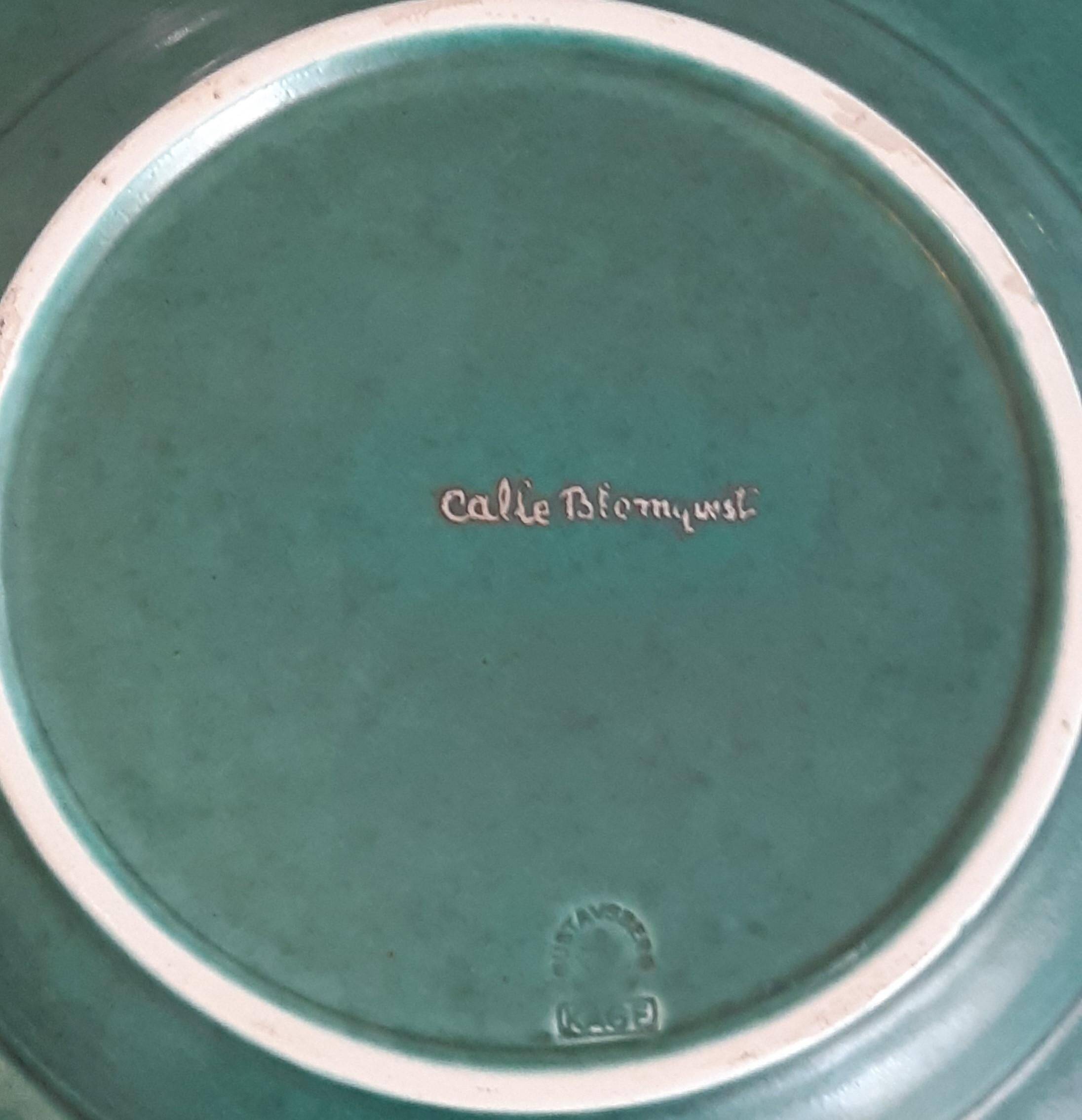 Plate Wilhelm Kage "ARGENTA" Gustavsberg Sweden 1940s. Signed