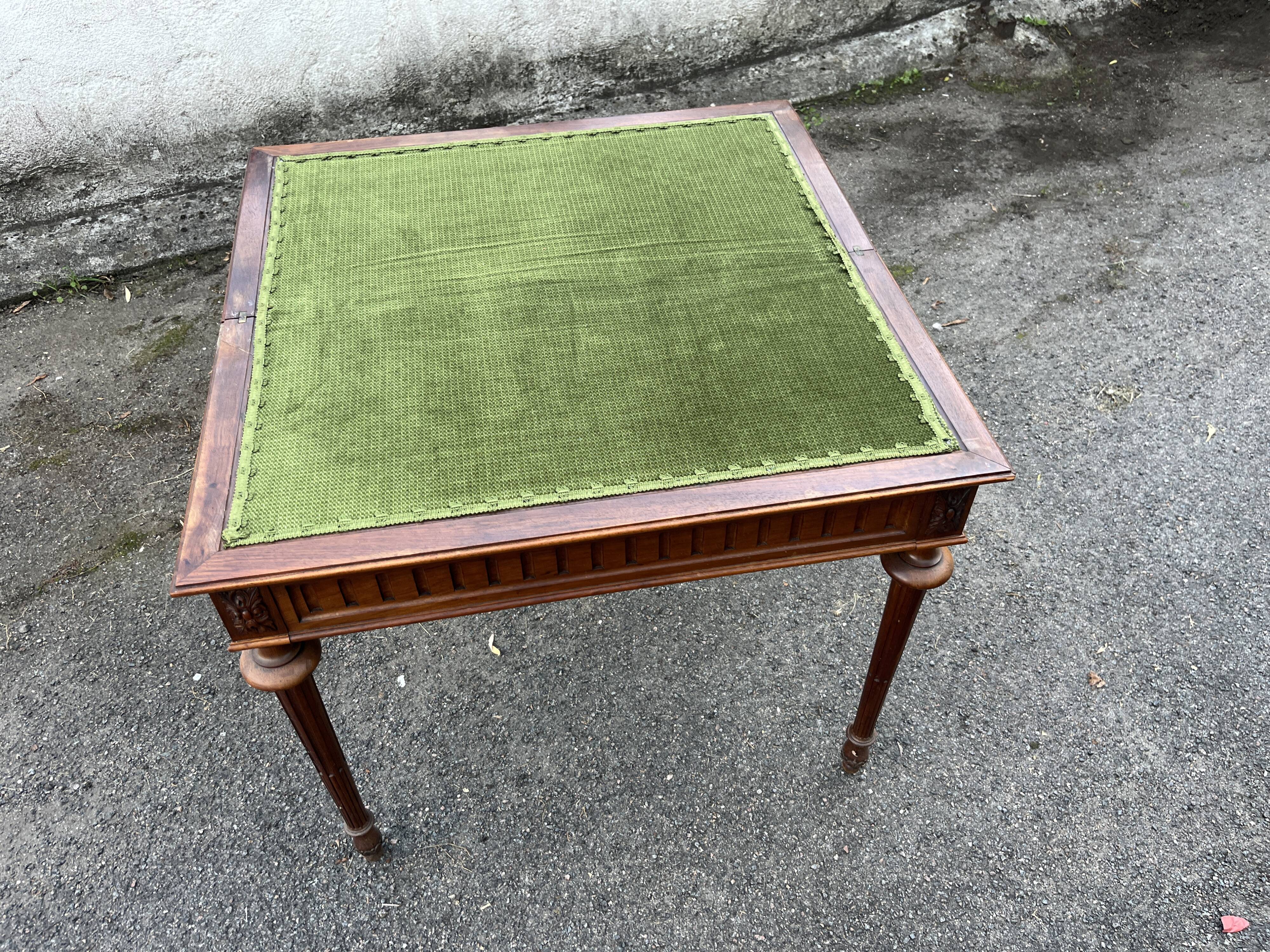Louis XVI style mahogany games table