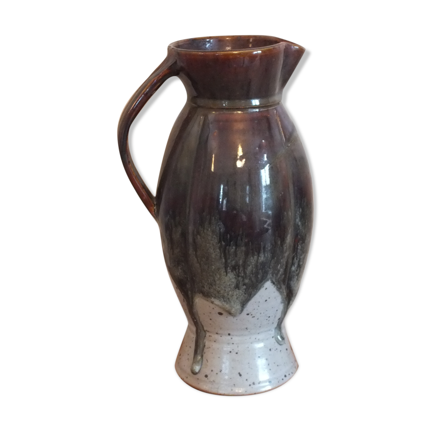 Glazed pitcher - ceramic probably signed Japan
