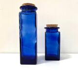 Vintage cobalt blue glass jar