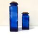 Vintage cobalt blue glass jar