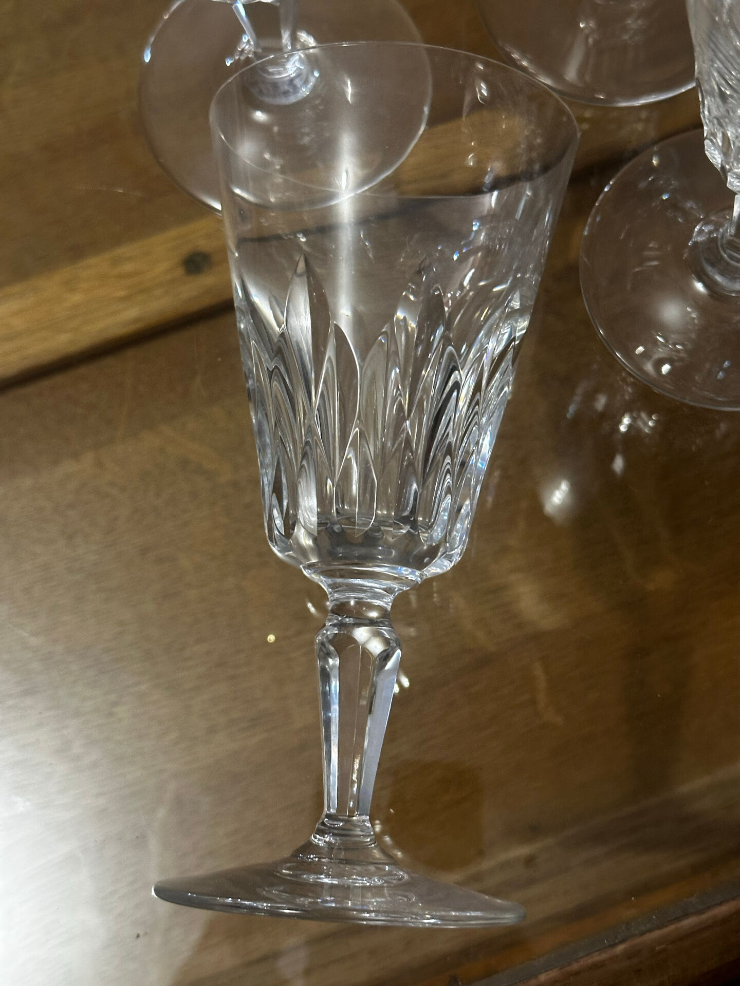 12 Baccarat champagne flutes model Carcassonne - stamped