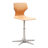 Vintage chair adjustable workshop beech chrome