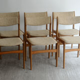 Chairs 1960 teak fabrics wool found