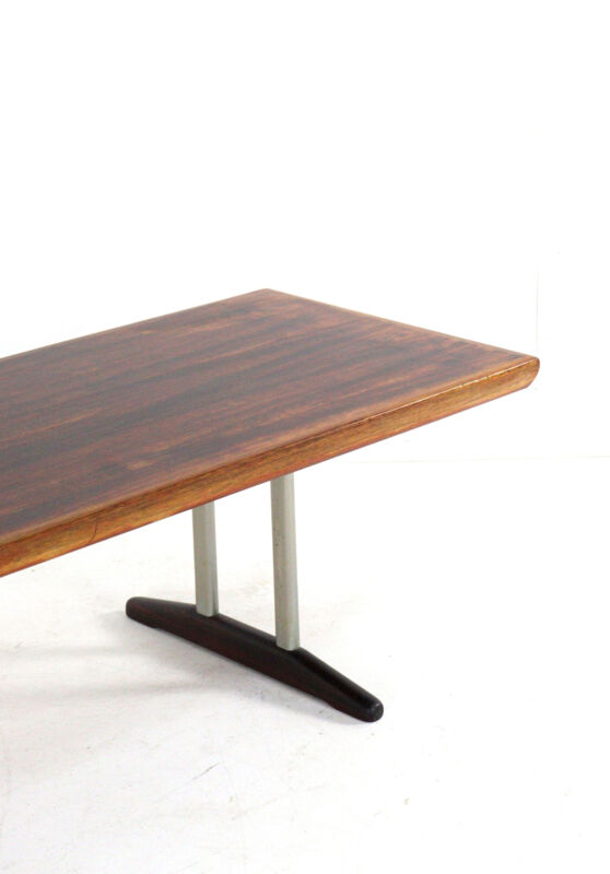 Rosewood / walnut coffee table 'Drachten' - mid century modern