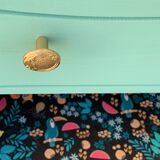 Vintage mint green chest of drawers 1950