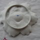 Scallop dish with seaweed decoration in ceramics