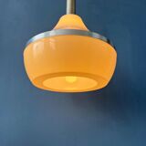 Vintage beige plexiglass space age pendant light