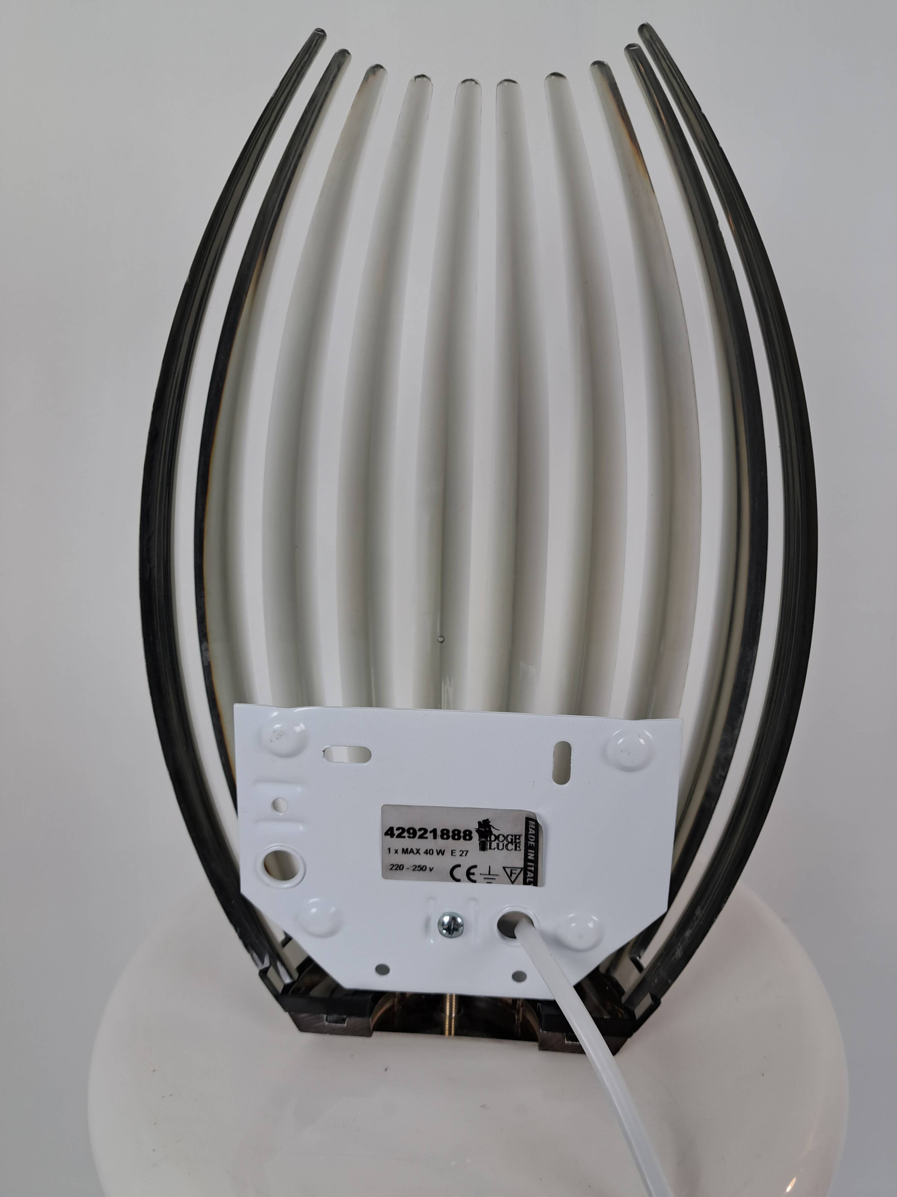 Slatted plexiglass wall light