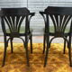 Pair of armchairs type bistro skai