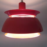 Set of 2 Danish Mid-century vintage Nevada pendant lights, orange, PH style, by Vitrika Denmark