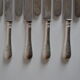 12 couteaux de table ancien metal argente monogramme