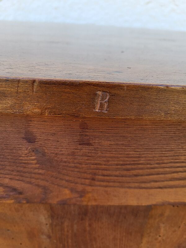 Chest of drawers in walnut jigsaw 2 drawers