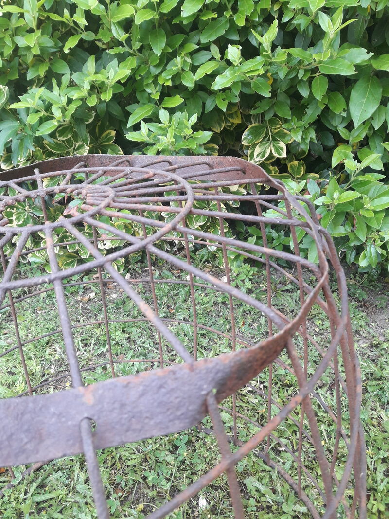 Basket basket h58 d59cm industrial iron