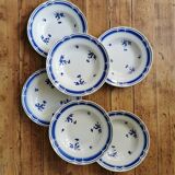 Blue Badonviller retro hollow plates