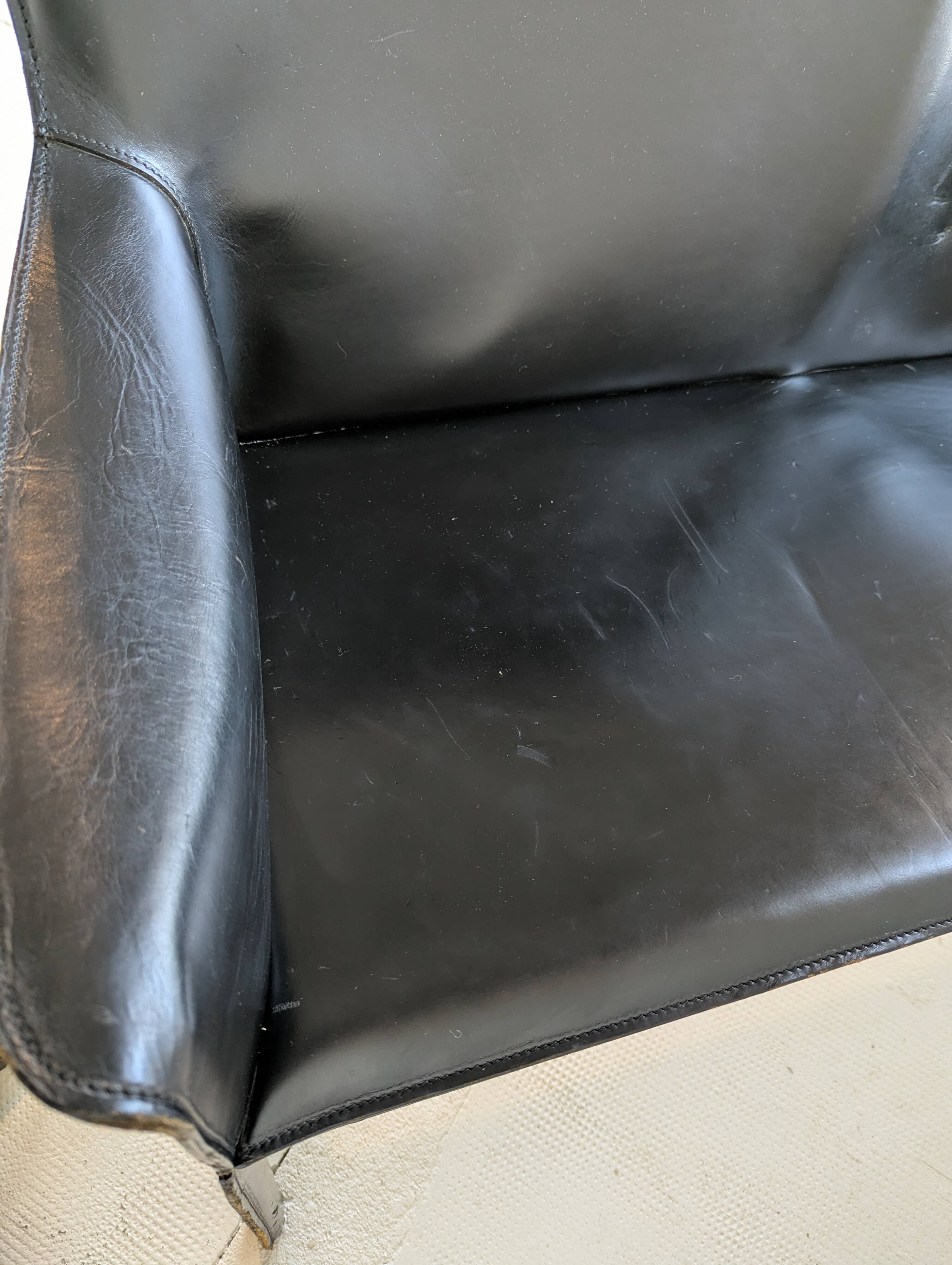 Italian designer leather bench, Enrico Pellizzoni