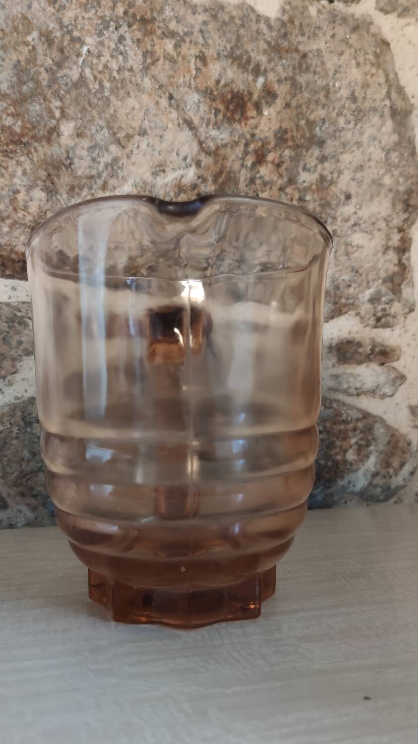 Pink glass jug